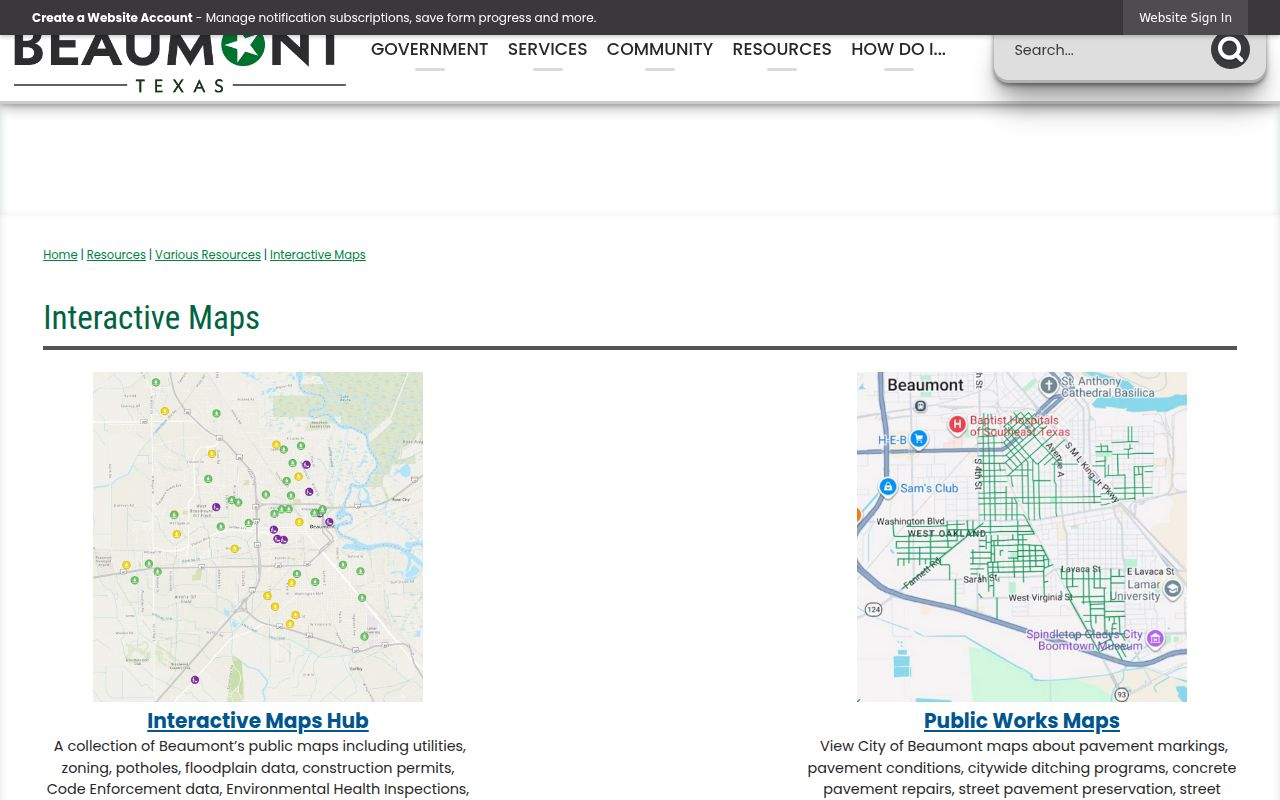 Jefferson ZIP code directory source, Beaumont interactive maps
