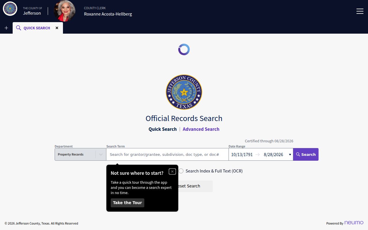 Jefferson residents directory County Clerk deed index search